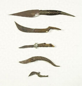 魚刀形式真鍮柄折疊式小刀