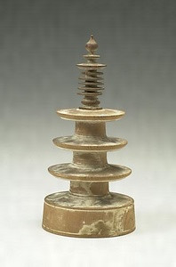 日本値下◆木造 百万塔 桧製塔型 経筒 仏教器仏具◆ 仏像