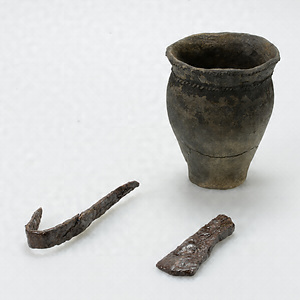 Burial goods from pit grave of the Okhotsk Culture