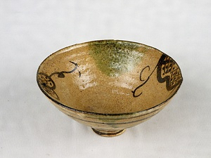 青織部横線紋茶碗