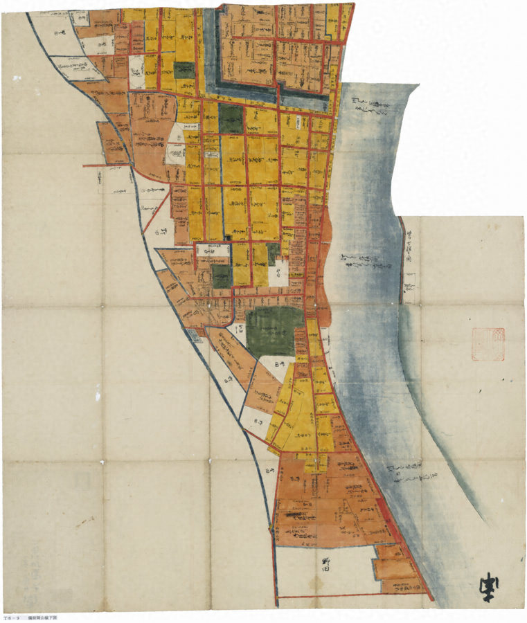 備前国岡山城下図 （川西・南） 文化遺産オンライン