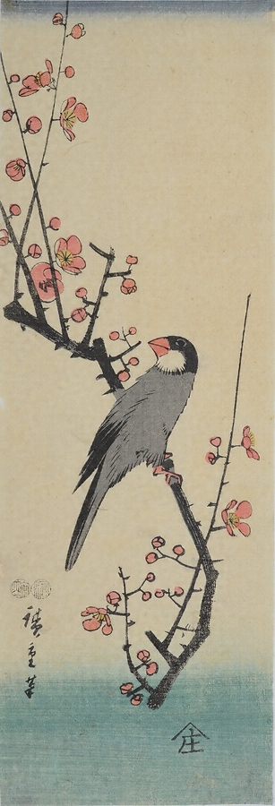 花鳥画 ブロマイド 梅に文鳥 昭和レトロ講談社倶楽部 - iapp.co.in