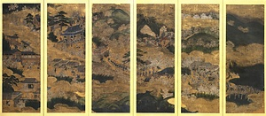 ITSUKUSHIMA YOSHINO-ZU BYŌBU(Landscapes of Itsukushima and Yoshino)