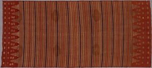 縞織地鋸歯文様金糸紋織ショール