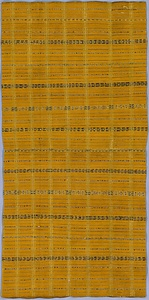 黄赤細縞ミラー刺繍筒状巻衣