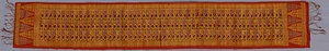 赤絣地金銀鋸歯文様縫取織ショール