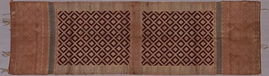 縞格子文様金糸紋織ショール