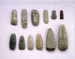 山北町尾崎遺跡出土の石斧製作に関連する石器