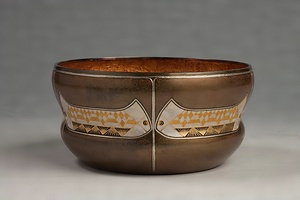 布目糸象嵌黄銅鉢