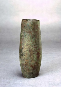 鋳銅焼青銅花瓶