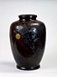 老松月文鋳銅花瓶