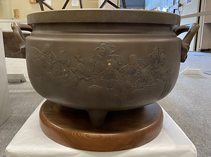 鋳銅七福神文火鉢