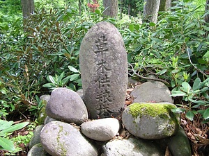 小野川の草木塔