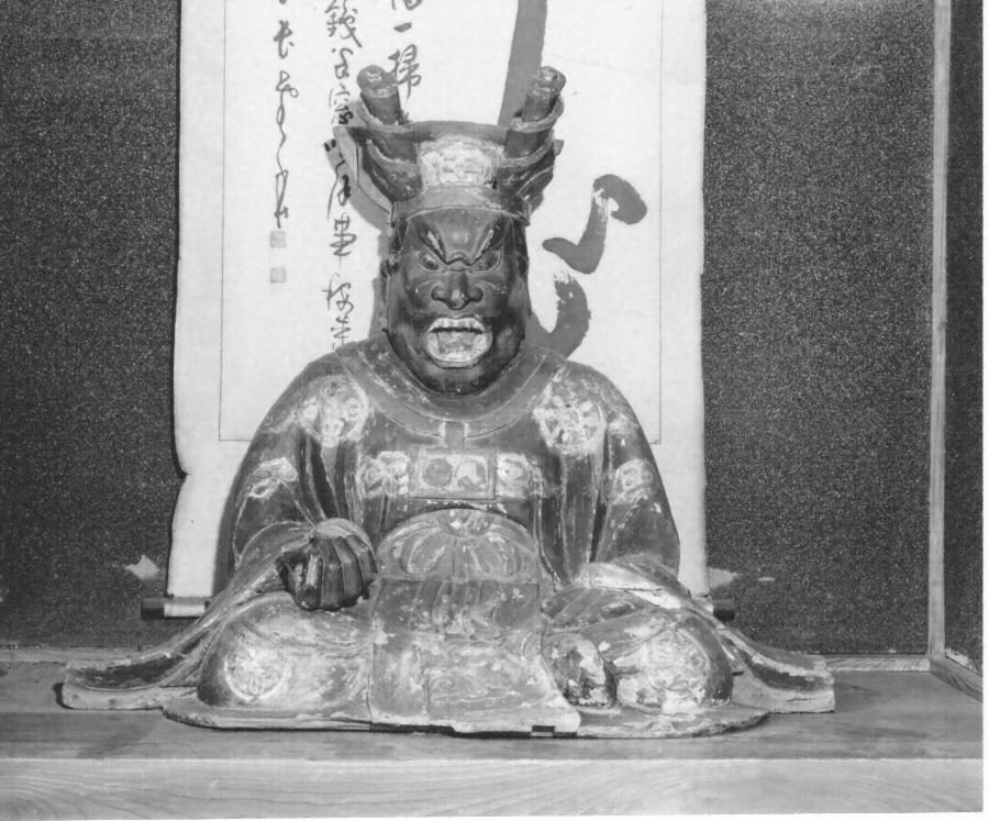 【正規品即納】閻魔大王座像　古い木製仏像 神像 寄木造 神社 社寺仏閣 仏像