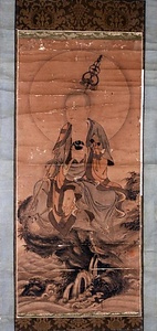 絹本著色地蔵菩薩及び二童子像図