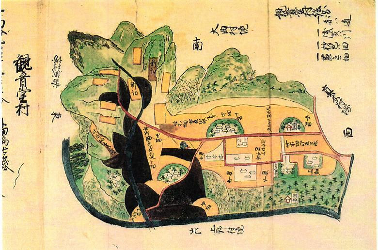 田染荘の村絵図 文化遺産オンライン