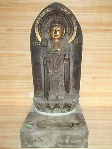 放光庵の石造地蔵菩薩立像