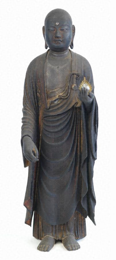 仏像 木彫 地蔵菩薩 地蔵菩薩立像 地蔵尊 地蔵菩薩像 専属法杖 蓮華丸
