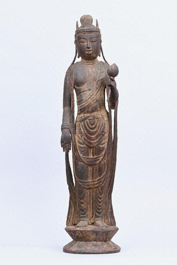 特別観音菩薩立像#053 観世音菩薩 聖観音 3.5寸白檀 木彫 仏像 彫刻・オブジェ
