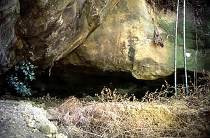 岩谷口岩陰の青銅鏡