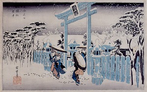 京都名所之内　祇園社雪中