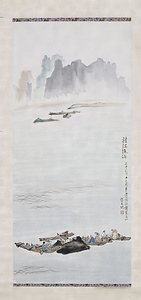 桂江漁泊図