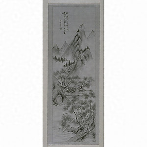 楊柳山水図