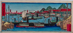 摂州神戸海岸繁栄図