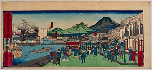 神戸海岸繁栄之図