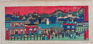 神戸名所鉄道蒸気車之図