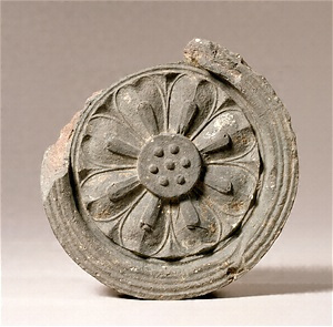 Round eaves-end tile (Excavated presumably from a temple site of Yamada, Nara)