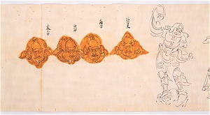 類秘抄（大自在天已下四天王図像巻） るいひしょう（だいじざいてんいかしてんのうずぞうかん）