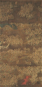 Kasuga Shrine Mandala with One Thousand Images of Jizō (Kṣitigarbha), (J., Kasuga Sentai Jizō Mandara)