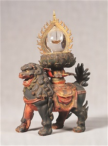Reliquary in the Shape of Flaming Jewel on a Lion
