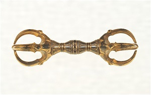 Gilt-bronze Five-pronged Vajra Pestle