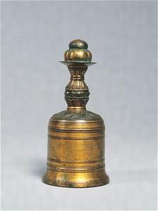 Gilt-bronze Bell with Sacred Gem (one of a set of five)