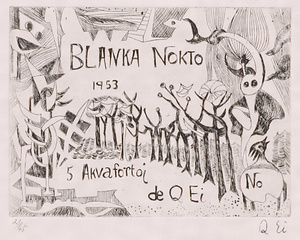 版画集『瑛九・銅版画 SCALE II』　41　｢BLANK NOKTO｣の扉絵