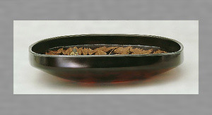阿ざみ紋漆皮果物鉢