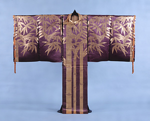 紫地竹模様袷狩衣