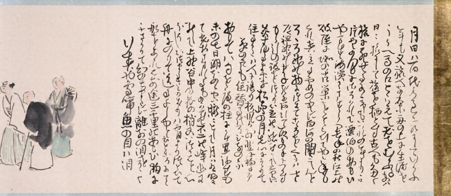 紙本淡彩奥の細道図〈与謝蕪村筆／下巻に安永七年十一月の年記がある