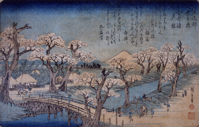 版画 江戸近郊八景 - 版画