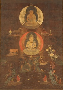 絹本著色大仏頂曼荼羅図