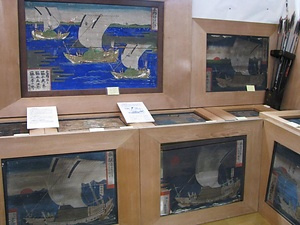 荒川神社奉納模型和船および船絵馬