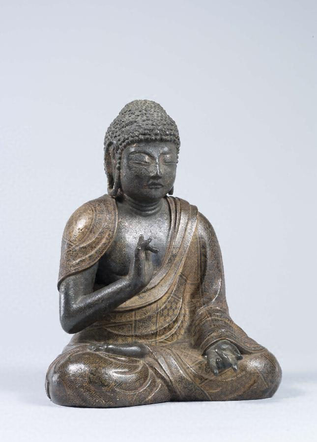 三宝尊 [大#2] 題目宝塔 釈迦如来坐像 多宝如来坐像 木彫 仏像 - 美術 