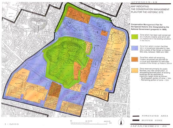 MAP INDICATING THE CONSERVATION MANAGEMENT PLAN FOR THE HISTORIC SITE