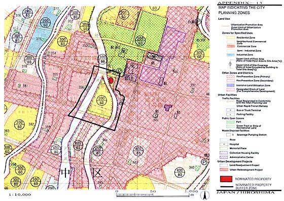 MAP INDICATING THE CITY PLANNING ZONES