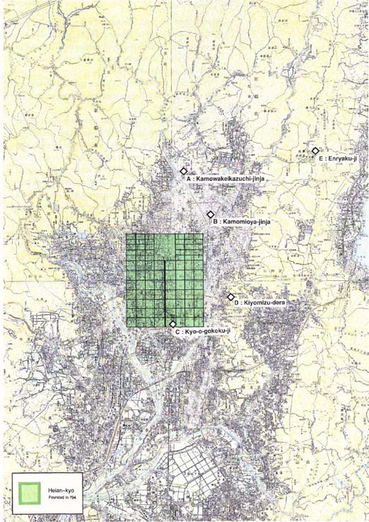 Distribution of the properties in the early 9th Century (early Heian Period)