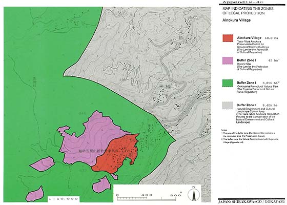 MAP INDICATING THE ZONES OF LEGAL PROTECTION