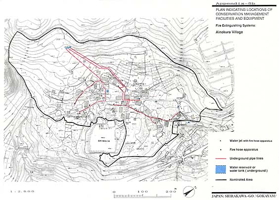 PLAN INDICATING LOCATIONS OF CONSERVATION MANAGEMENT FACILITIES AND EQUIPMENT