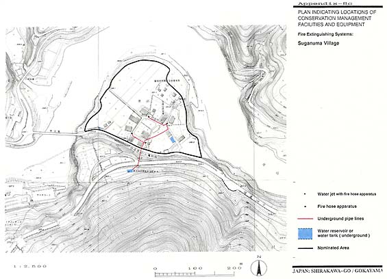 PLAN INDICATING LOCATIONS OF CONSERVATION MANAGEMENT FACILITIES AND EQUIPMENT